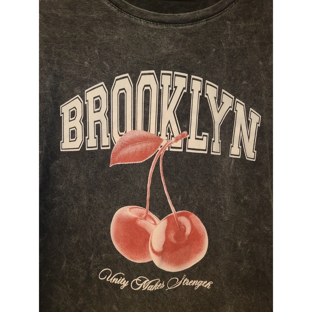 Womens Brooklyn Graphic T-Shirt, XL Unity‎ Makes Strength Heathered Black